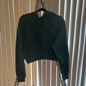 Green Cropped Hoodie